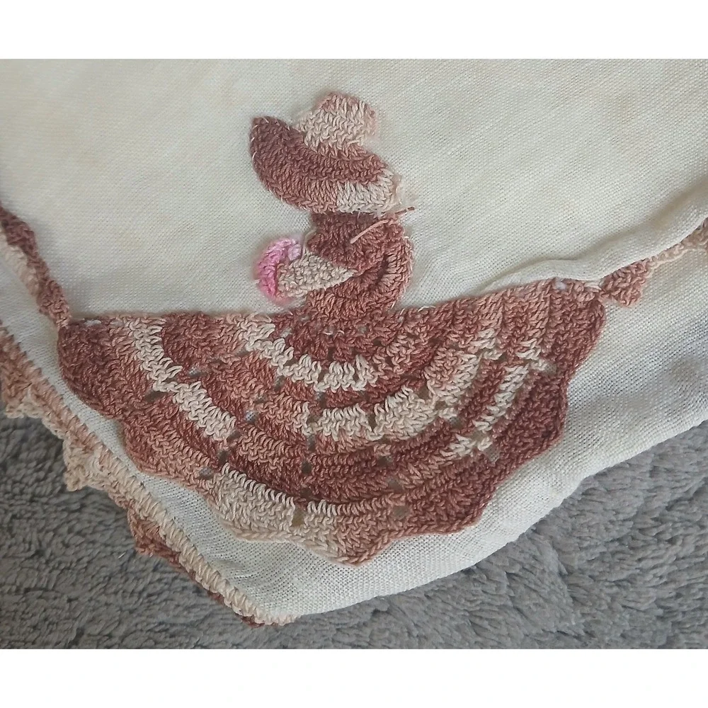 Vintage Crochet‎ Butterfly Southern Belle Handkerchief Set of 3 Linen Handmade